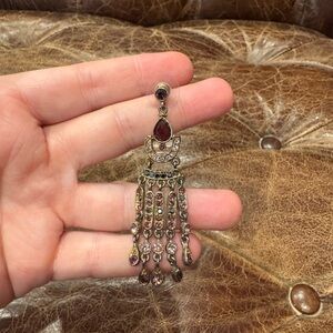 Purple/Gold Chandelier Earring